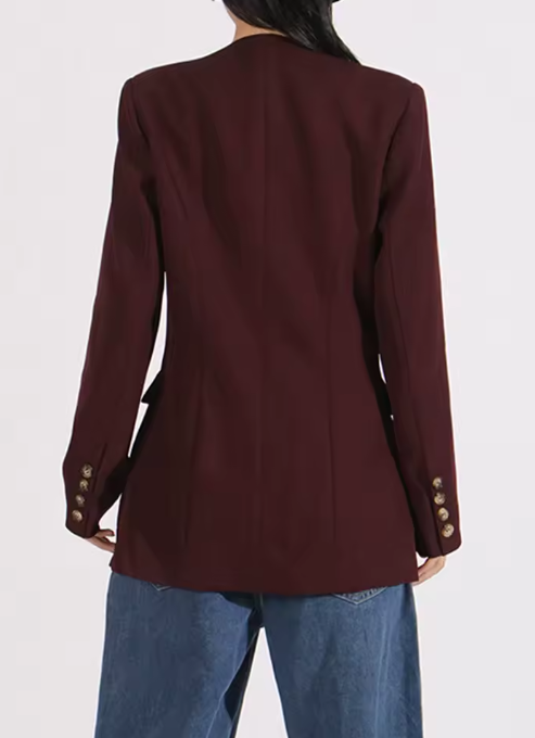 tailored wrap blazer with belted waist – AURELIA