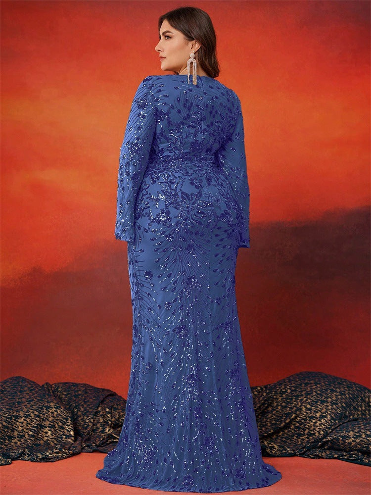 Geplooide top met uitlopende mouwen en maxi-rok set met tailleband – Rosiny 