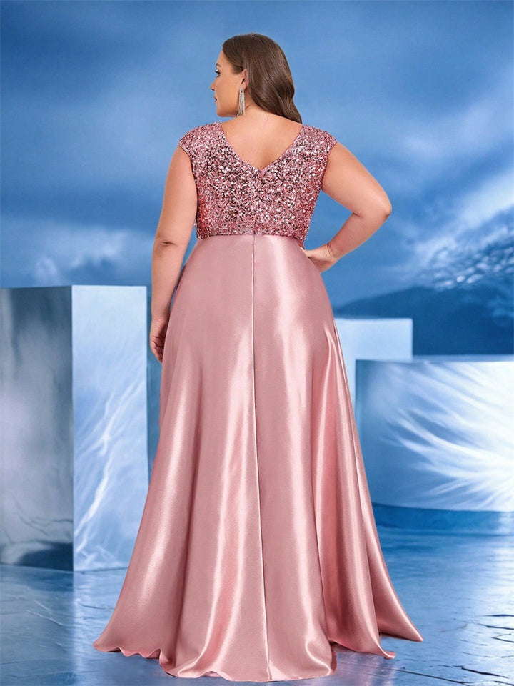 Geplooide top met uitlopende mouwen en maxi-rok set met tailleband – Rosiny 