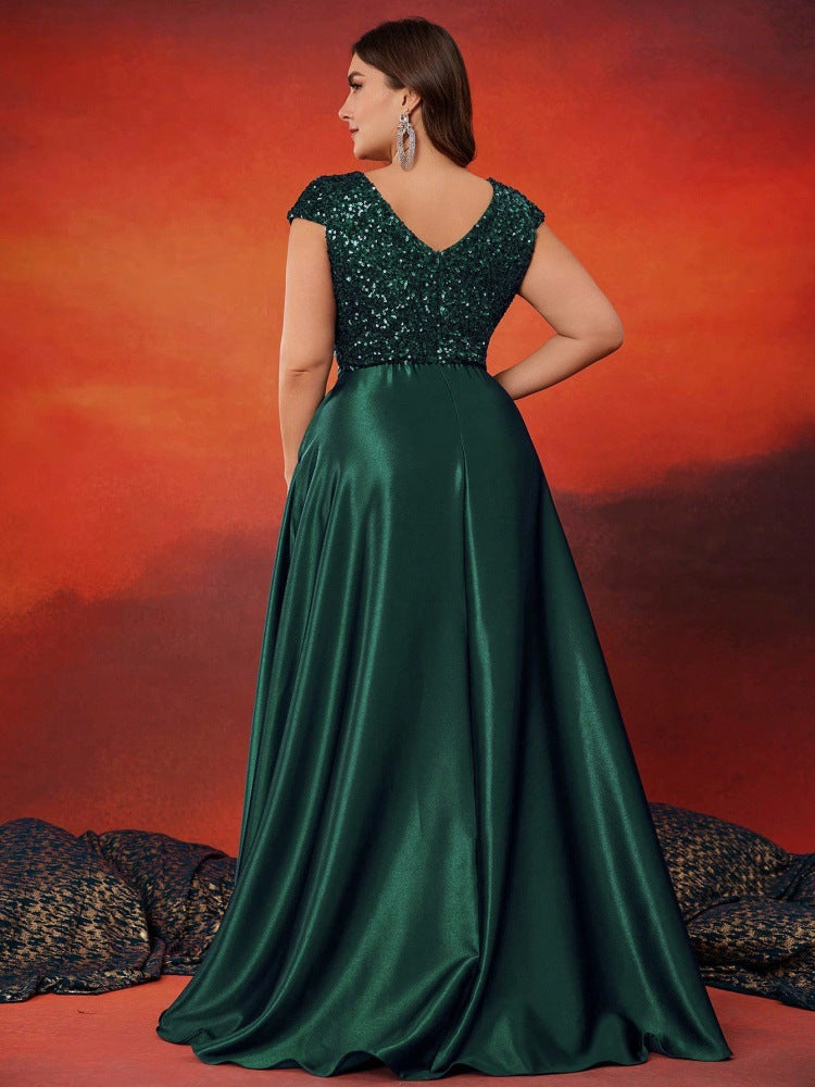 Geplooide top met uitlopende mouwen en maxi-rok set met tailleband – Rosiny 