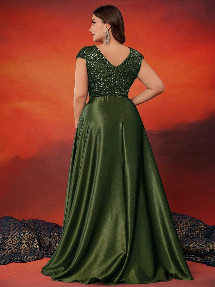 Geplooide top met uitlopende mouwen en maxi-rok set met tailleband – Rosiny 