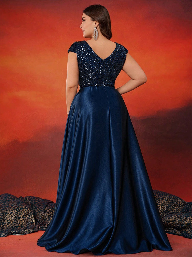 Geplooide top met uitlopende mouwen en maxi-rok set met tailleband – Rosiny 