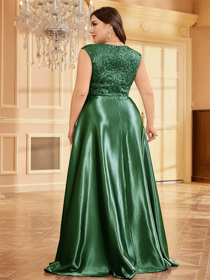 Geplooide top met uitlopende mouwen en maxi-rok set met tailleband – Rosiny 