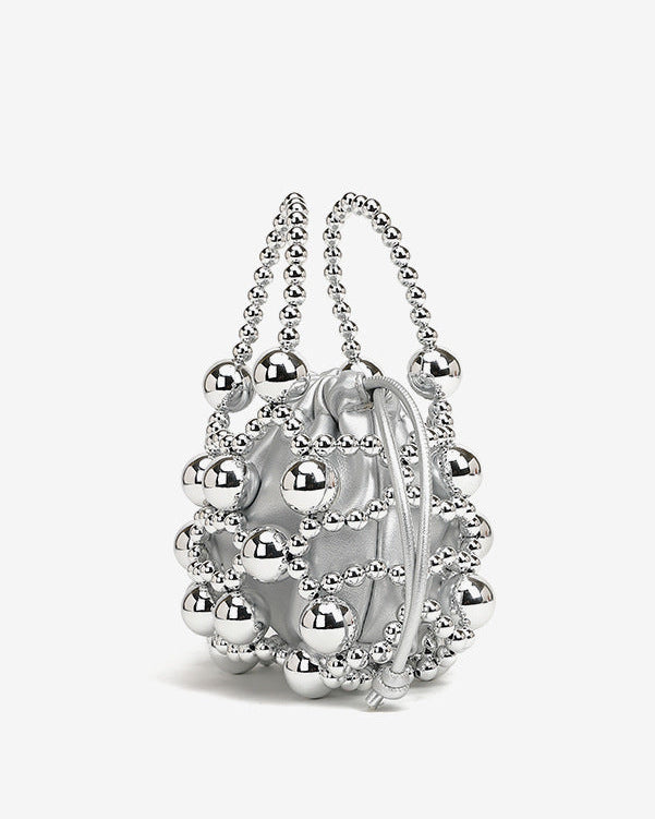 geweven rieten draagtas met dubbele leren handvatten – LÉONIE 