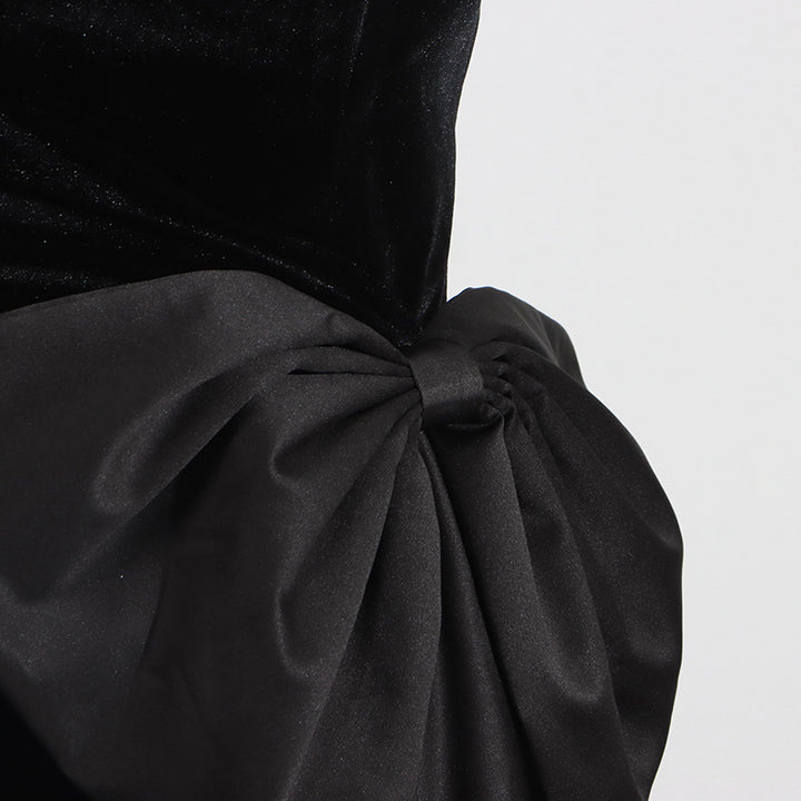 Plissiertes Oberteil mit ausgestellten Ärmeln und Maxirock-Set mit Taillengürtel – Rosiny 