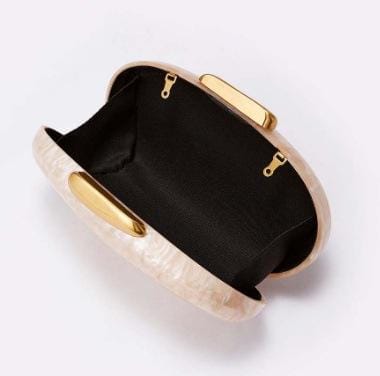 oval acrylic clutch with marble texture – CELESNEK