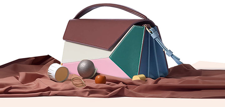 geweven rieten draagtas met dubbele leren handvatten – LÉONIE 