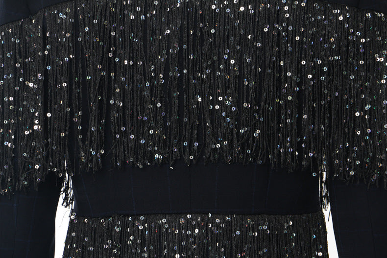 Geplooide top met uitlopende mouwen en maxi-rok set met tailleband – Rosiny 