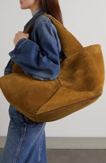 geweven rieten draagtas met dubbele leren handvatten – LÉONIE 