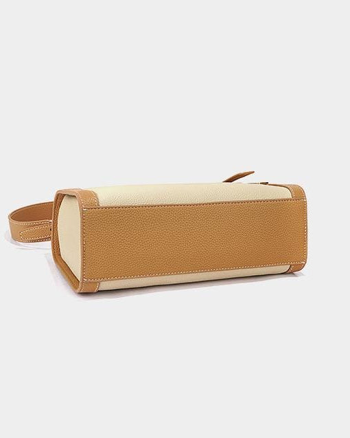 geweven rieten draagtas met dubbele leren handvatten – LÉONIE 