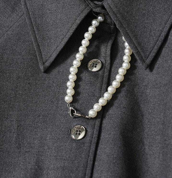 Haut à manches évasées plissées et ensemble jupe longue avec ceinture à la taille – Rosiny 