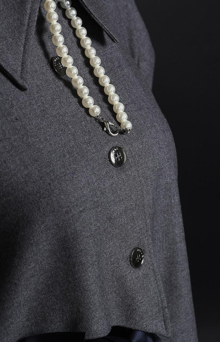 Haut à manches évasées plissées et ensemble jupe longue avec ceinture à la taille – Rosiny 