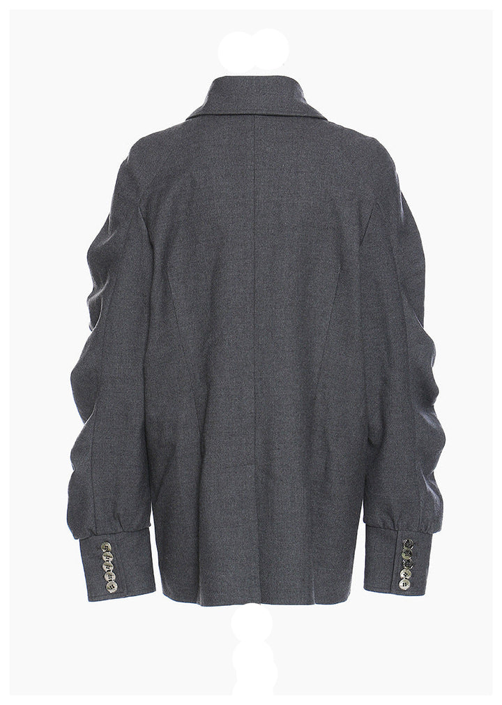 Haut à manches évasées plissées et ensemble jupe longue avec ceinture à la taille – Rosiny 