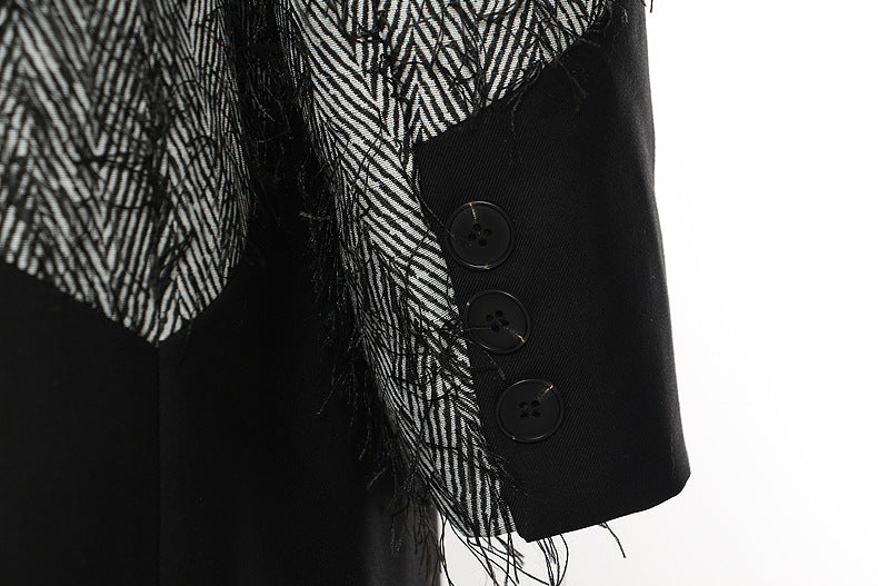 long blazer with contrast star panel – BASTRIND