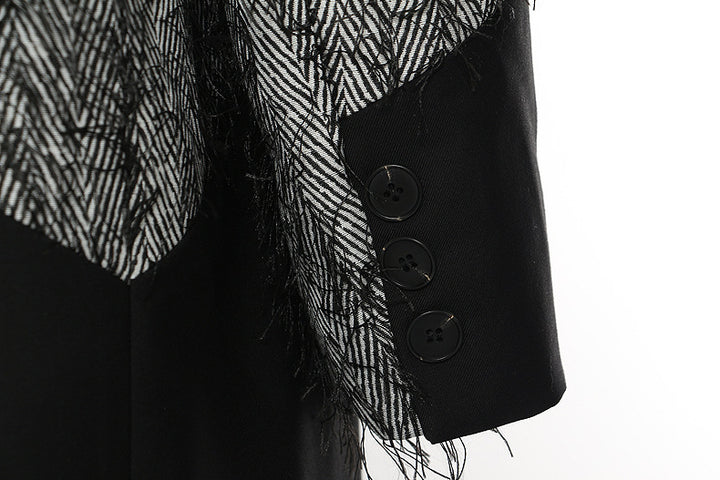 long blazer with contrast star panel – BASTRIND