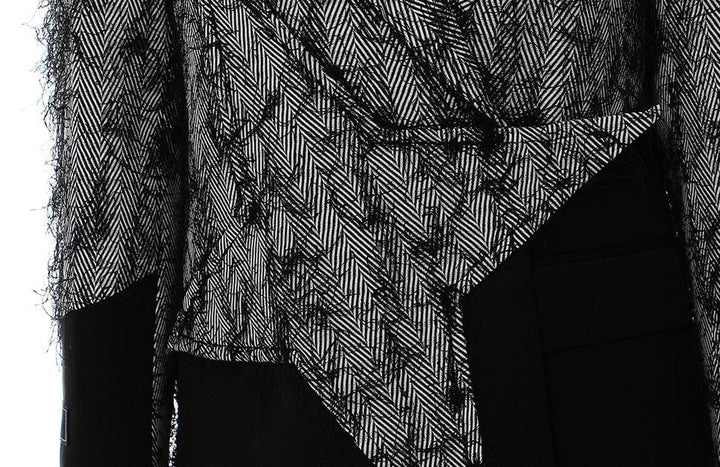 long blazer with contrast star panel – BASTRIND