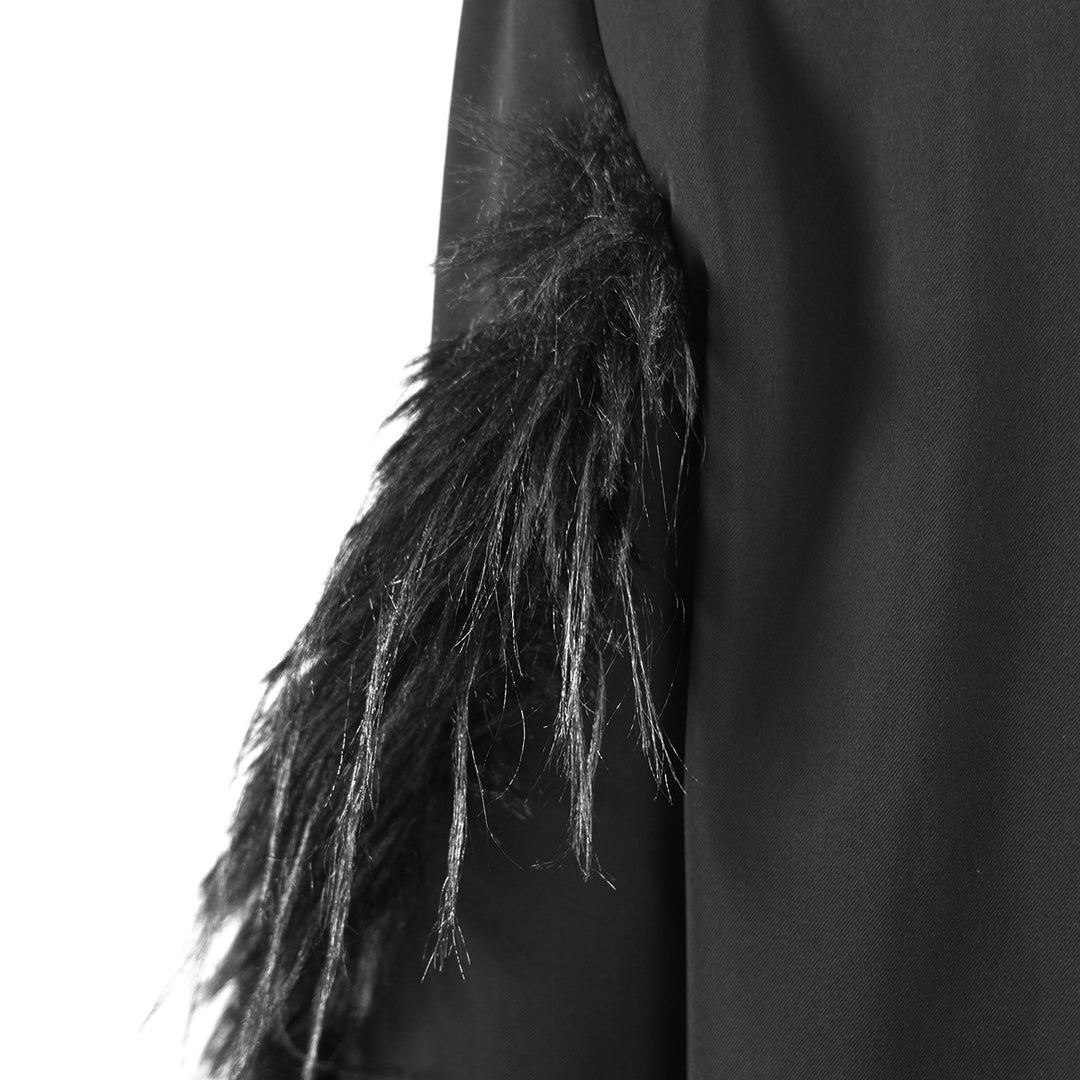 Plissiertes Oberteil mit ausgestellten Ärmeln und Maxirock-Set mit Taillengürtel – Rosiny 