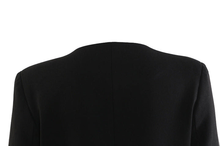 long tailored coat with curved neckline – VERZA