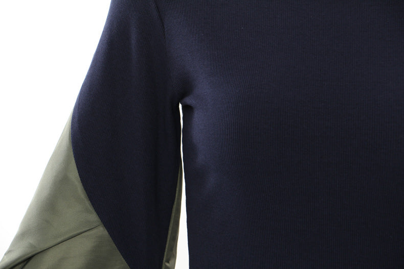 Plissiertes Oberteil mit ausgestellten Ärmeln und Maxirock-Set mit Taillengürtel – Rosiny 