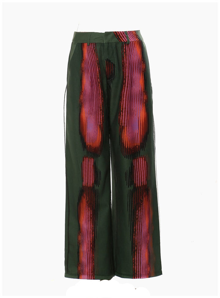 sheer layered blazer suit with abstract gradient pattern – ARDENIZ