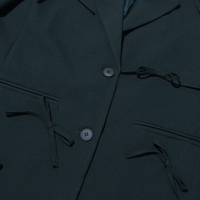 oversized blazer with bow embellishments – MALINYA