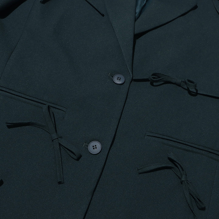 oversized blazer with bow embellishments – MALINYA