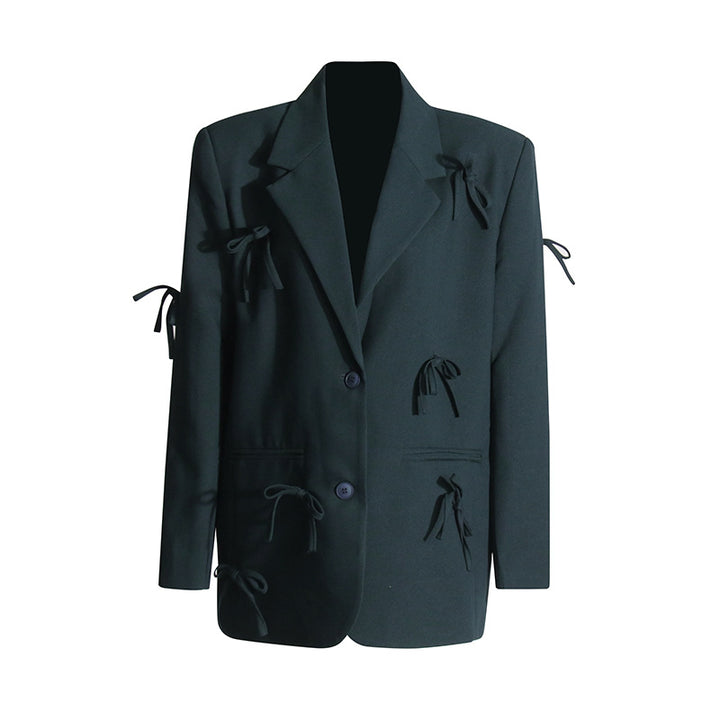 oversized blazer with bow embellishments – MALINYA