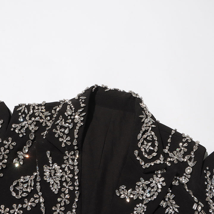 Geplooide top met uitlopende mouwen en maxi-rok set met tailleband – Rosiny 