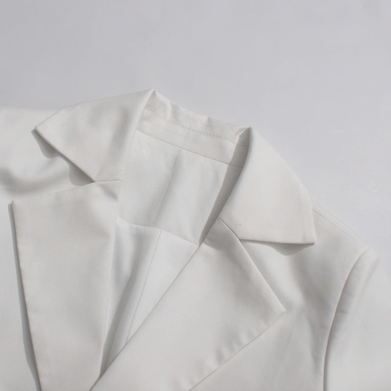 Geplooide top met uitlopende mouwen en maxi-rok set met tailleband – Rosiny 