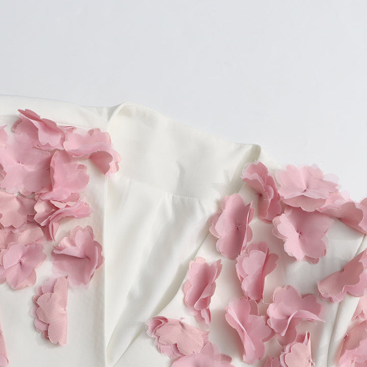 Haut à manches évasées plissées et ensemble jupe longue avec ceinture à la taille – Rosiny 