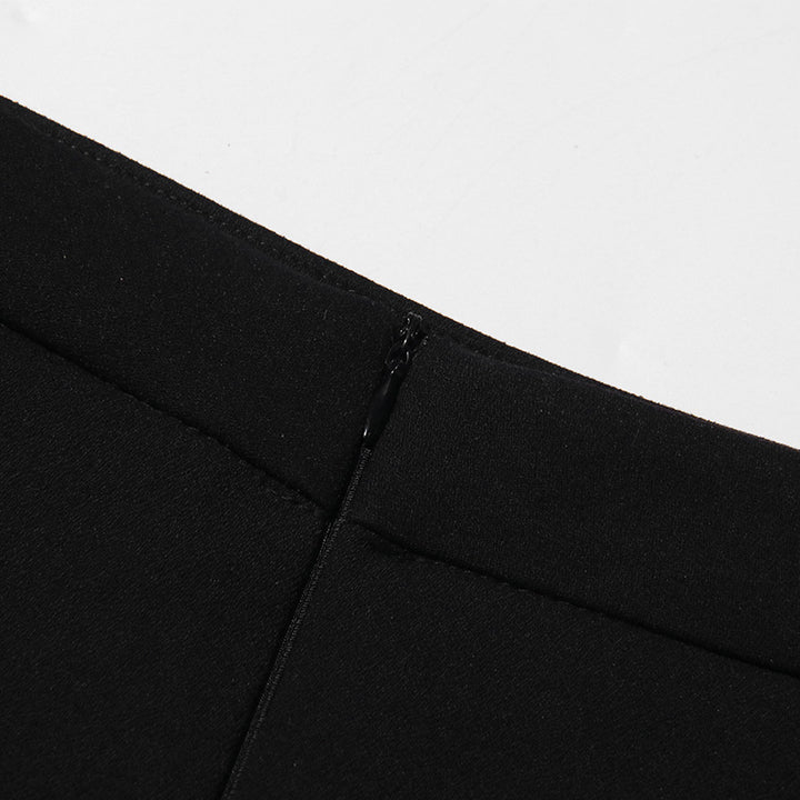 褶皱喇叭袖上衣和高腰裙套装，配腰带 – Rosiny 