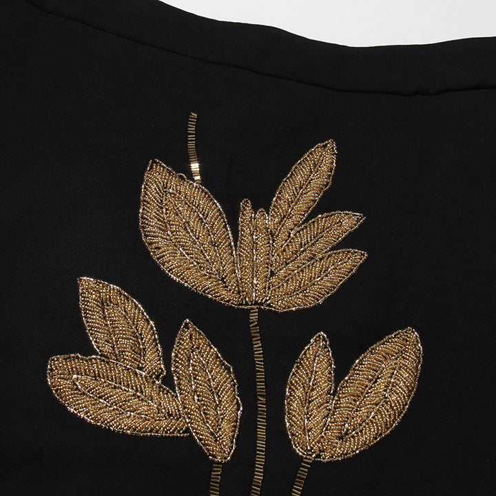 褶皱喇叭袖上衣和高腰裙套装，配腰带 – Rosiny 