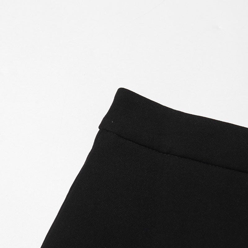 褶皱喇叭袖上衣和高腰裙套装，配腰带 – Rosiny 