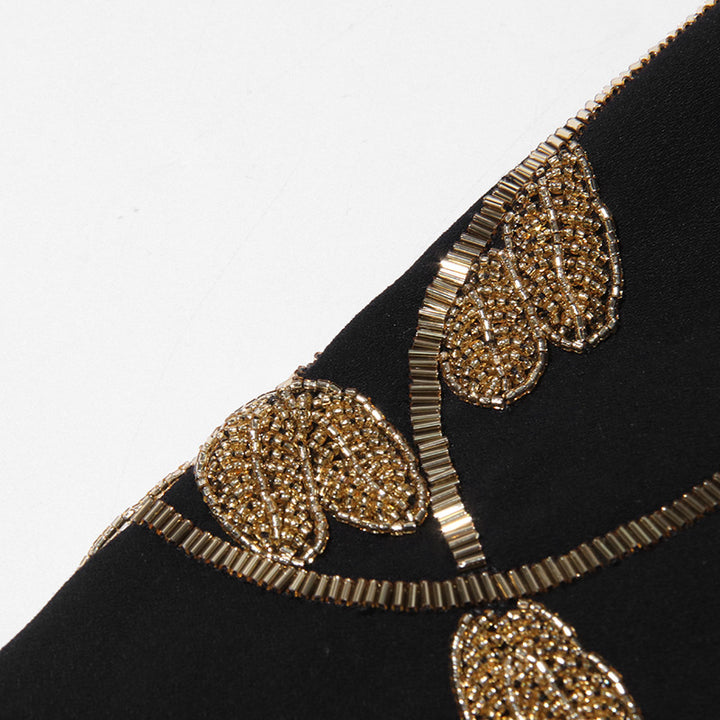 褶皱喇叭袖上衣和高腰裙套装，配腰带 – Rosiny 