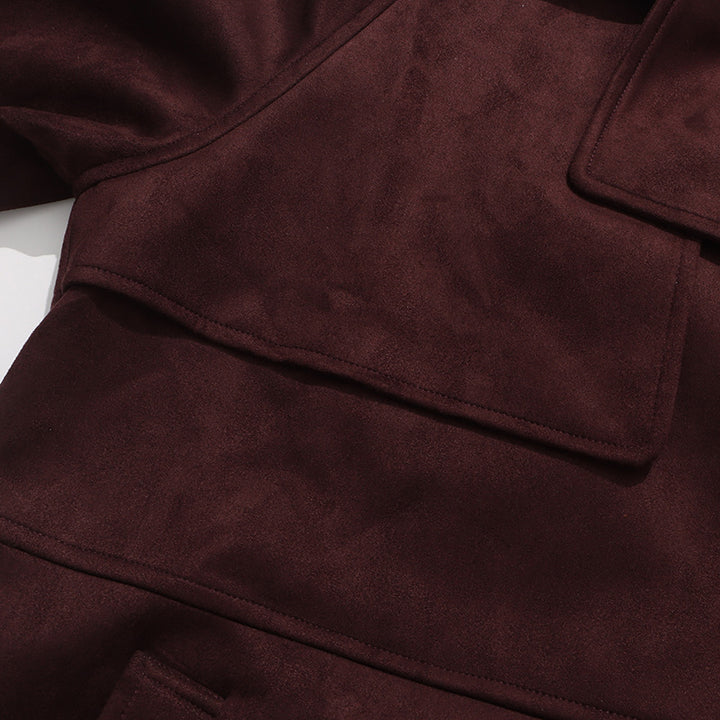 belted suede trench coat with storm flap – MARLOWE