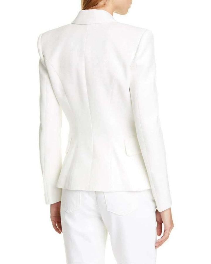 double-breasted tailored blazer with gold buttons – AURORA