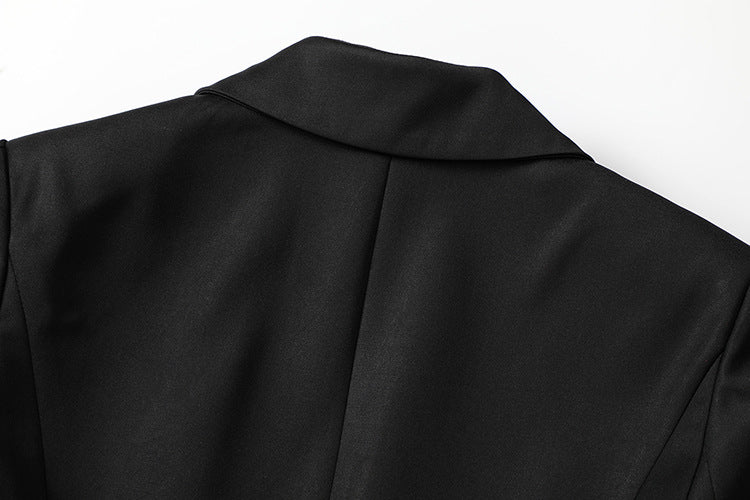 double-breasted tailored blazer with gold buttons – AURORA