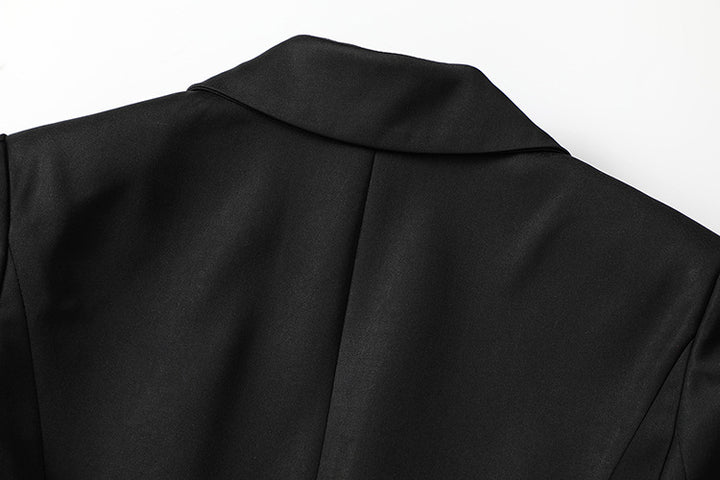 double-breasted tailored blazer with gold buttons – AURORA