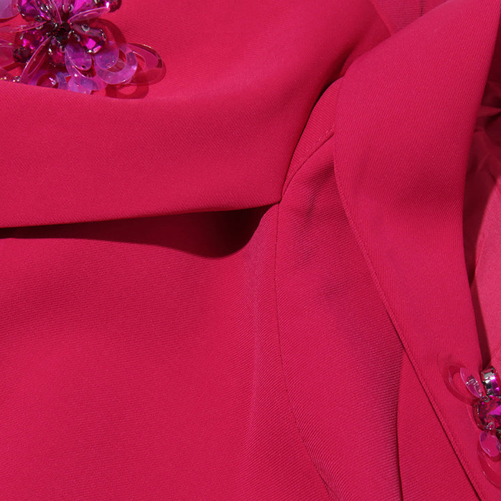 embellished cape blazer with belted waist – AURORIXA