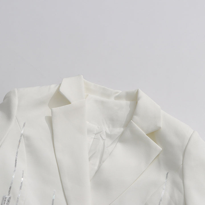 tailored sequin-embellished blazer set – STELLAR