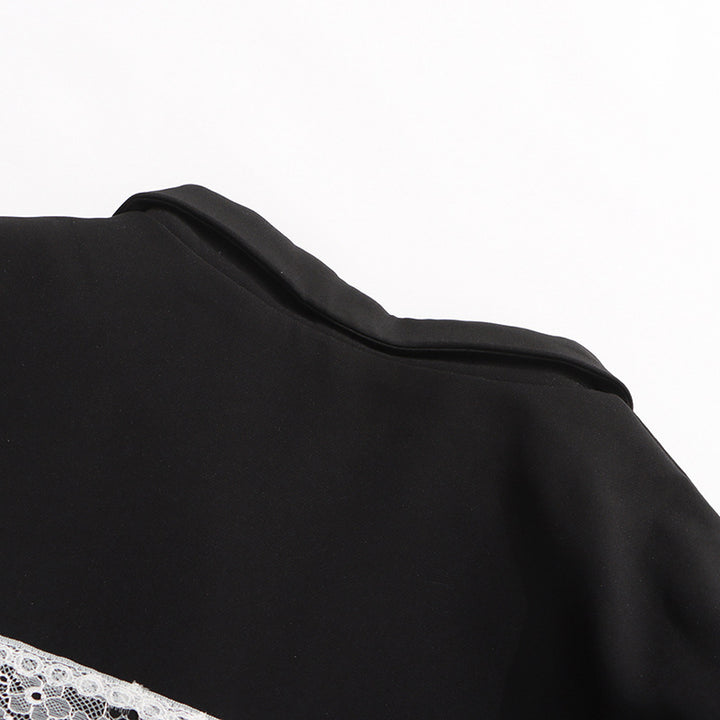 Geplooide top met uitlopende mouwen en maxi-rok set met tailleband – Rosiny 