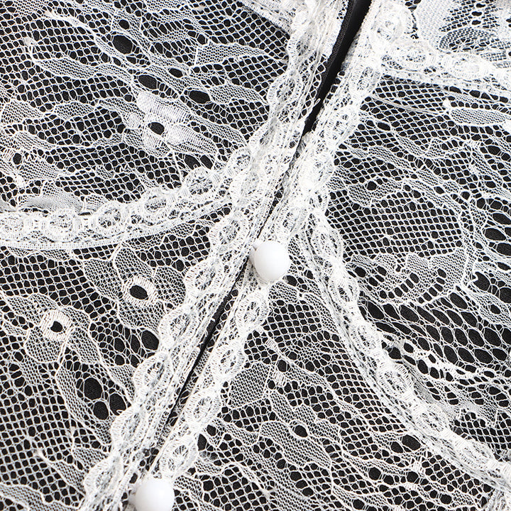 Geplooide top met uitlopende mouwen en maxi-rok set met tailleband – Rosiny 