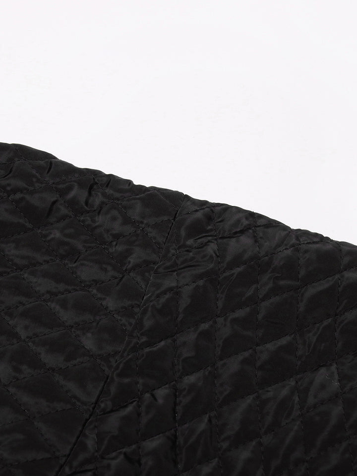 oversized quilted long coat with relaxed fit – BONURA