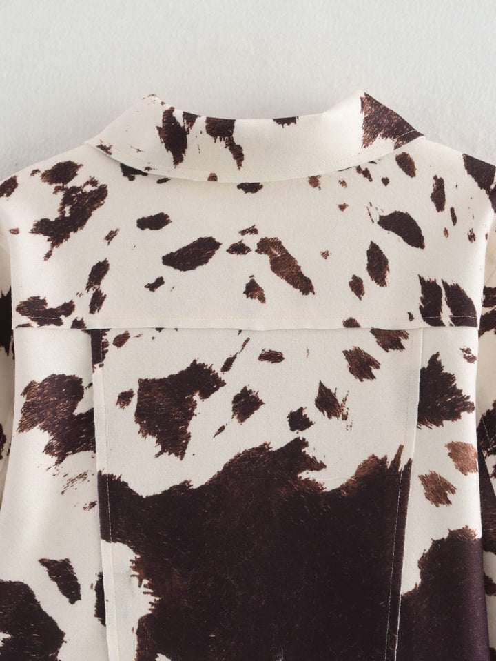 printed jacket with cow pattern – SIENNA