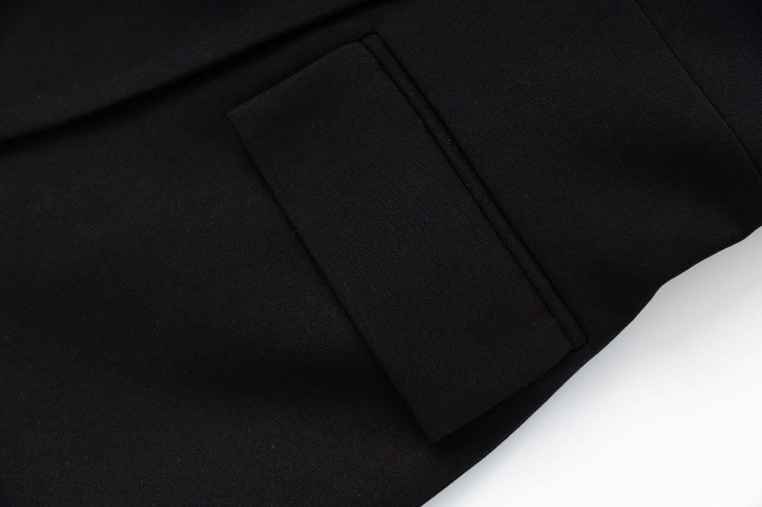 Plissiertes Oberteil mit ausgestellten Ärmeln und Maxirock-Set mit Taillengürtel – Rosiny 