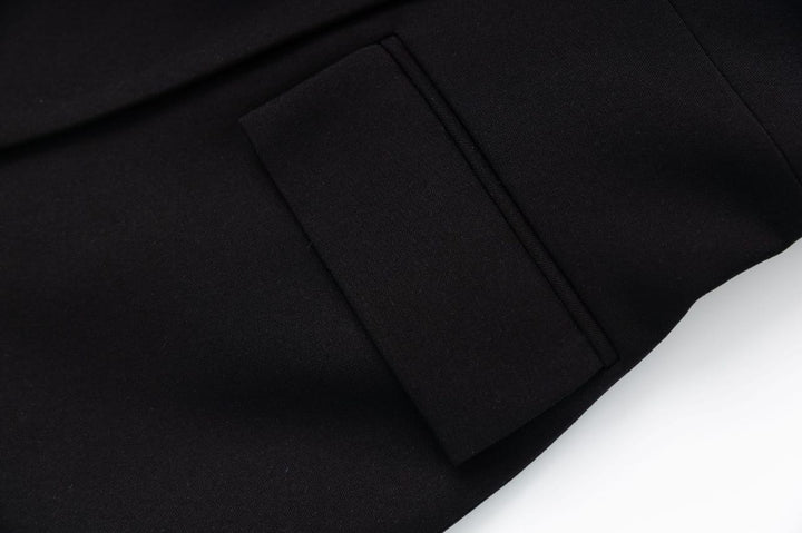 Plissiertes Oberteil mit ausgestellten Ärmeln und Maxirock-Set mit Taillengürtel – Rosiny 