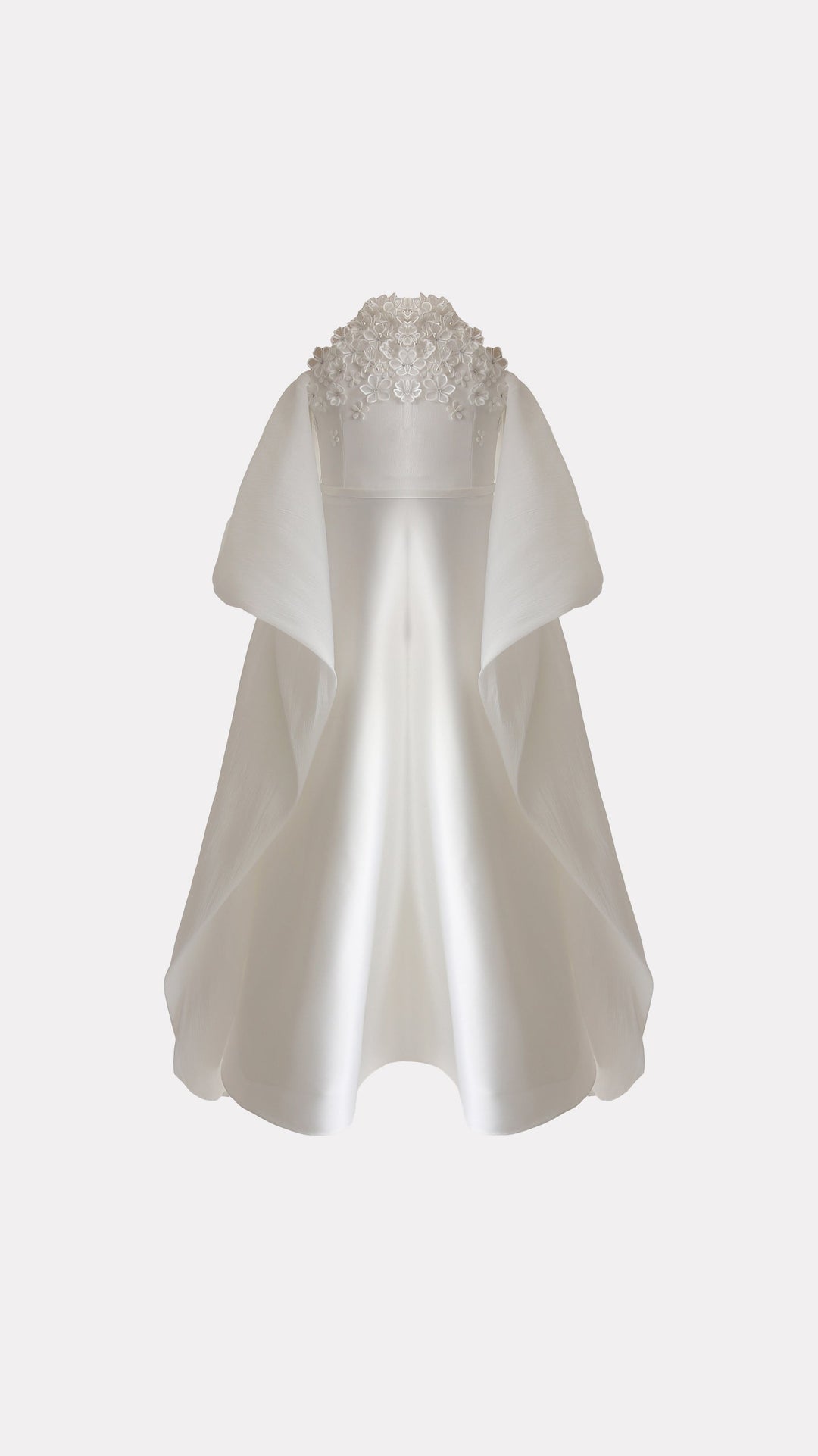 Halter Neck Maxi Dress with Sculpted Chiffon Sleeves – ELYSIA