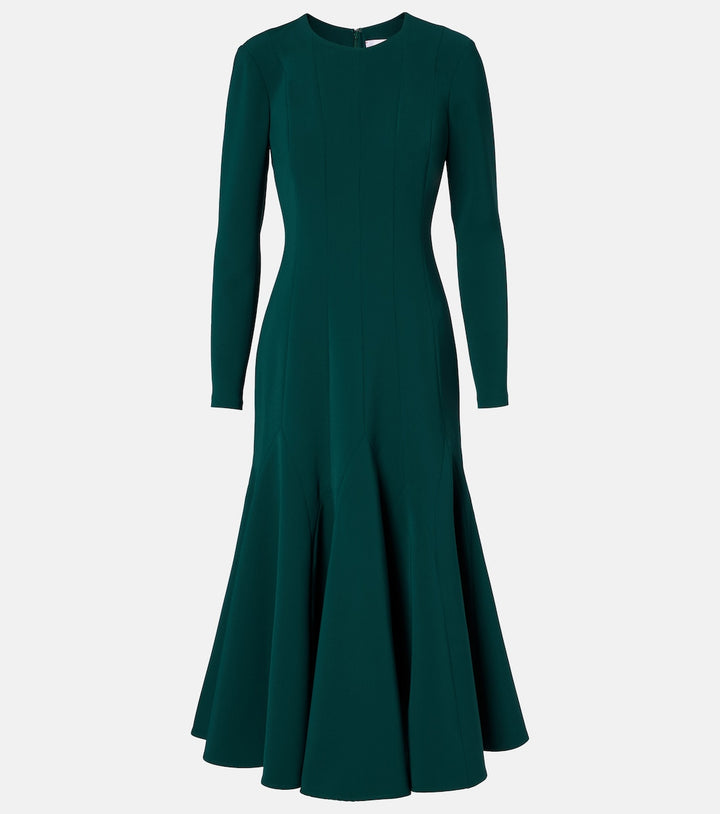 long-sleeve fit-and-flare midi dress – RENAAH