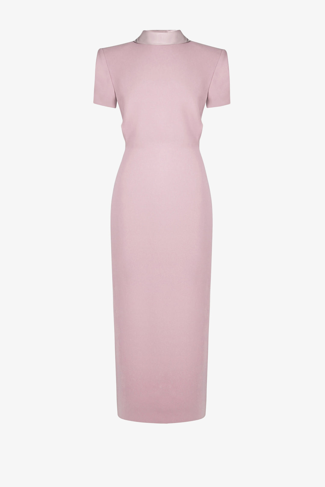 structured midi dress with high neckline – AURELIA