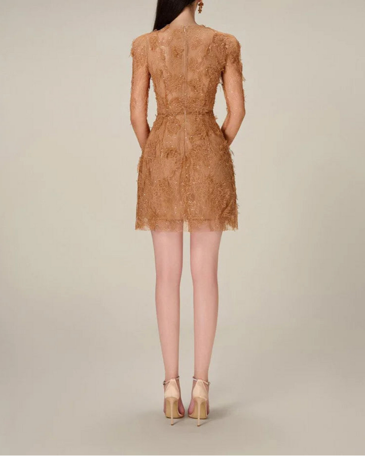 Geplooide top met uitlopende mouwen en maxi-rok set met tailleband – Rosiny 